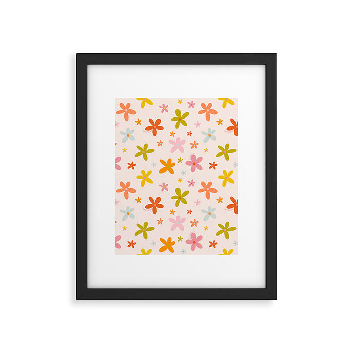 Rainbow Flower Print Framed Art Print Gallery Image 1