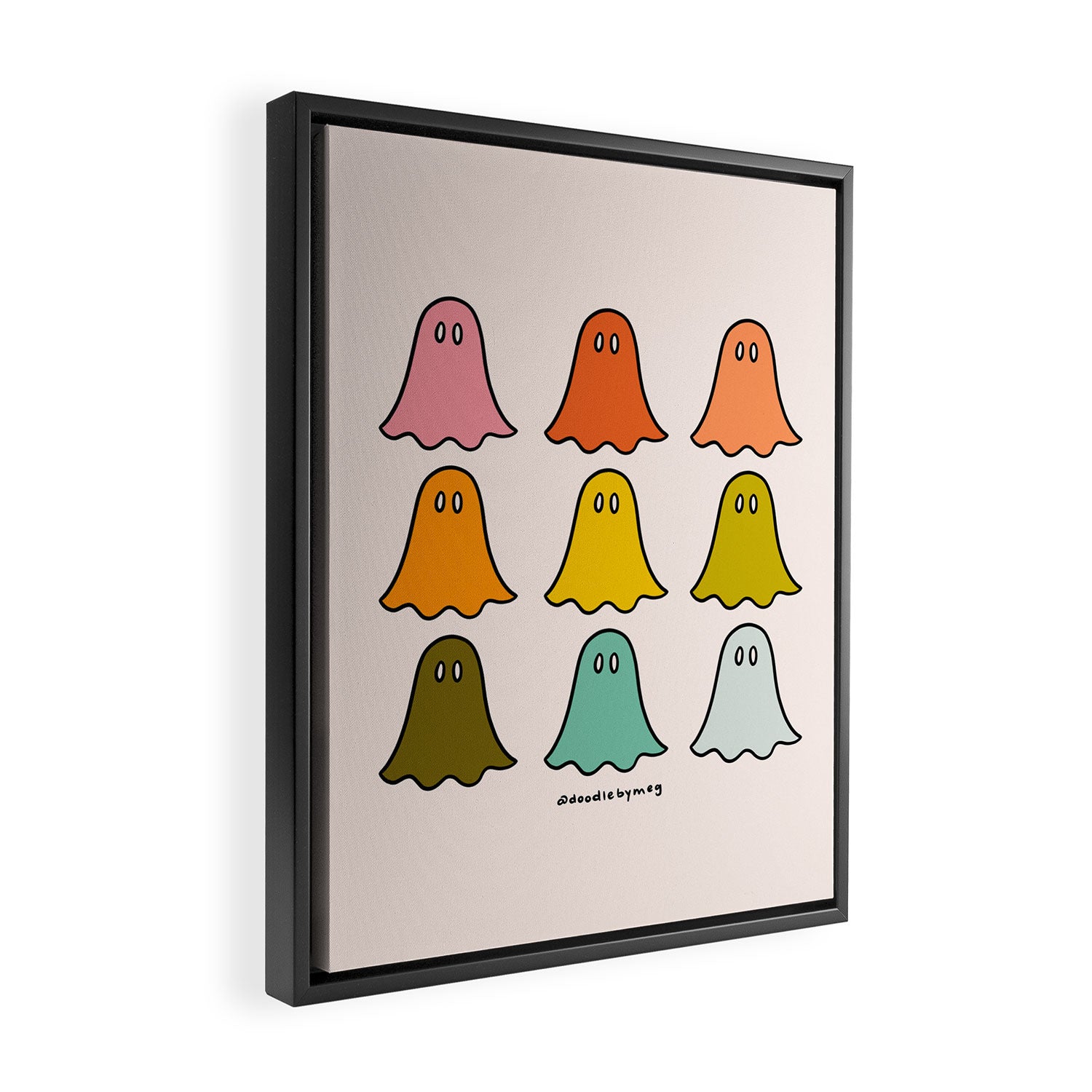Rainbow Ghosts Framed Canvas Print Gallery Image 2