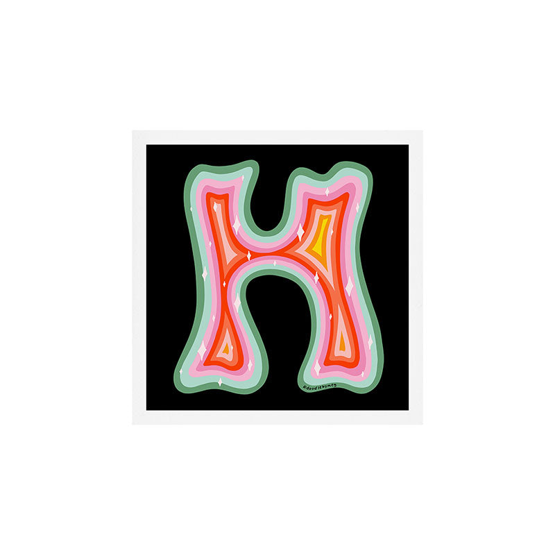 Rainbow H Art Print Gallery Image 1