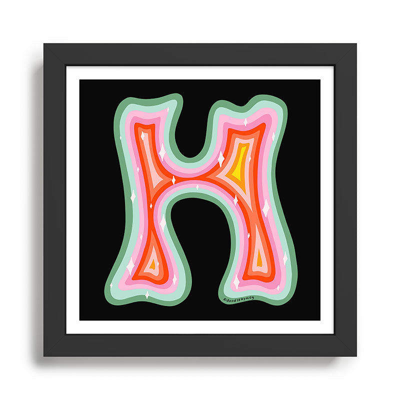 Rainbow H Framed Art Print Gallery Image 1