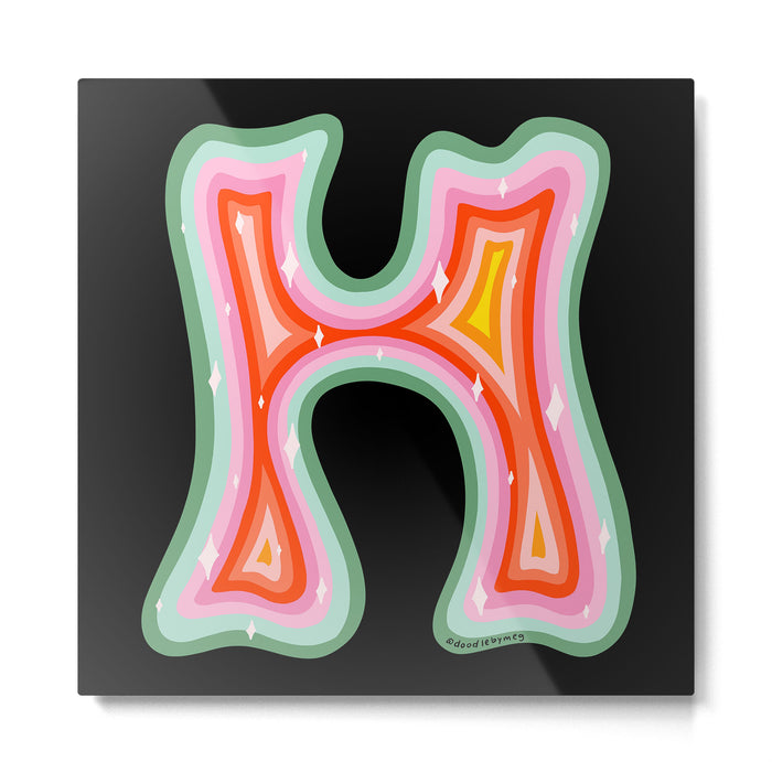 Rainbow H Metal Print Gallery Image 1
