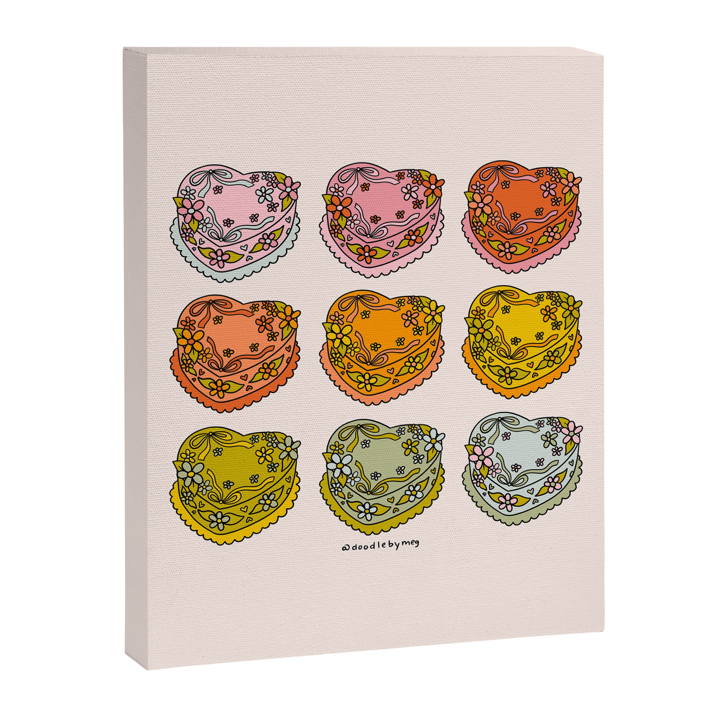 Rainbow Heart Cakes Canvas Print Gallery Image 8