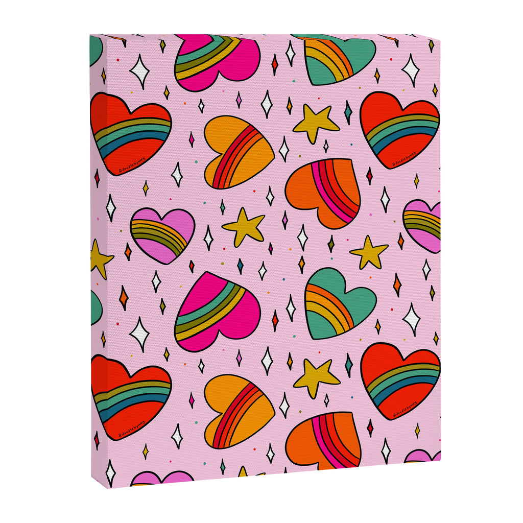 Rainbow Heart Print Canvas Print Gallery Image 8