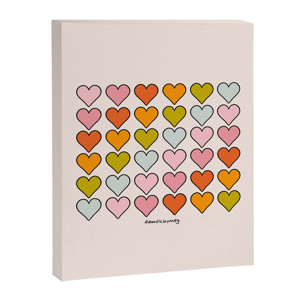 Rainbow Hearts Canvas Print Gallery Image 8