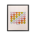 Rainbow Hearts Framed Canvas Print Gallery Image 8