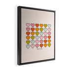Rainbow Hearts Framed Canvas Print Gallery Image 2