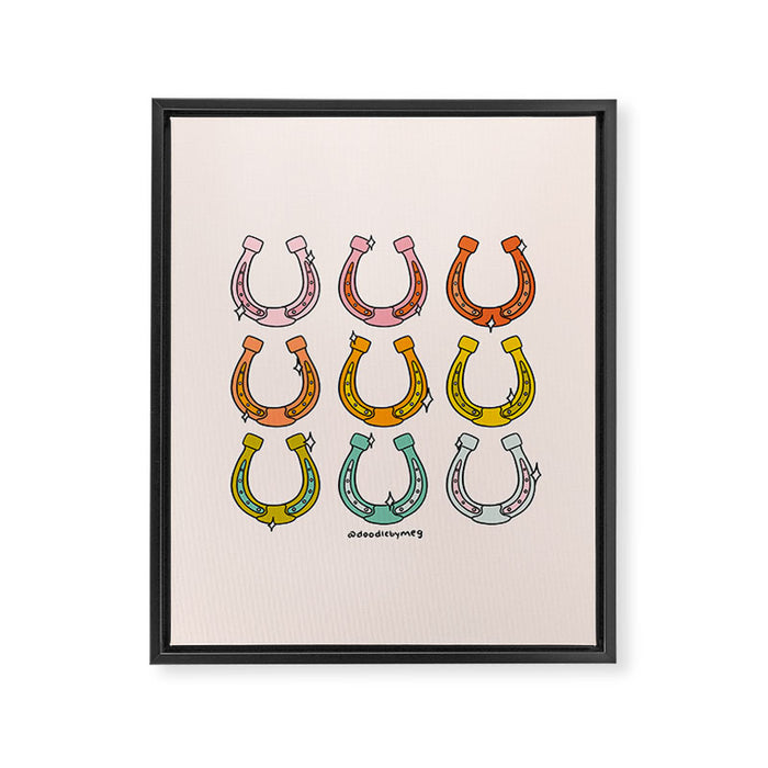 Rainbow Horseshoe Framed Canvas Print Gallery Image 1