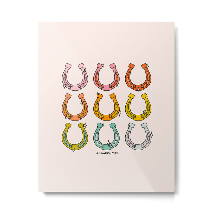 Rainbow Horseshoe Metal Print Gallery Image 1