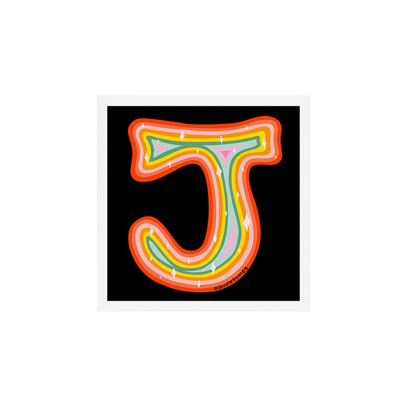 Rainbow J Art Print Gallery Image 1