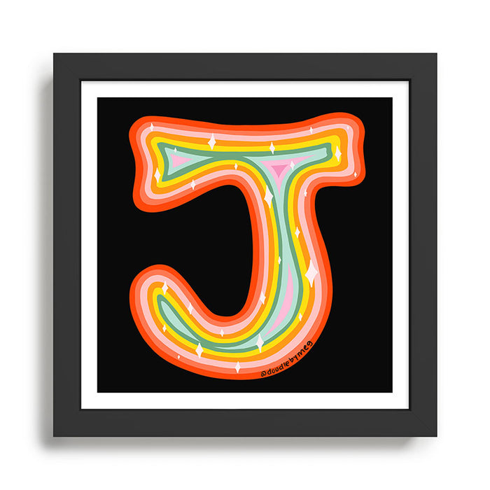 Rainbow J Framed Art Print Gallery Image 1
