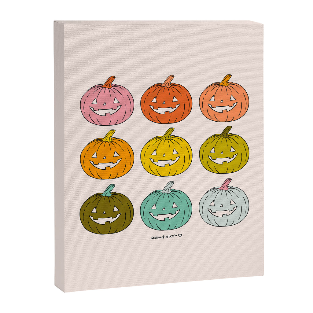 Rainbow Jack O Lanterns Canvas Print Gallery Image 8