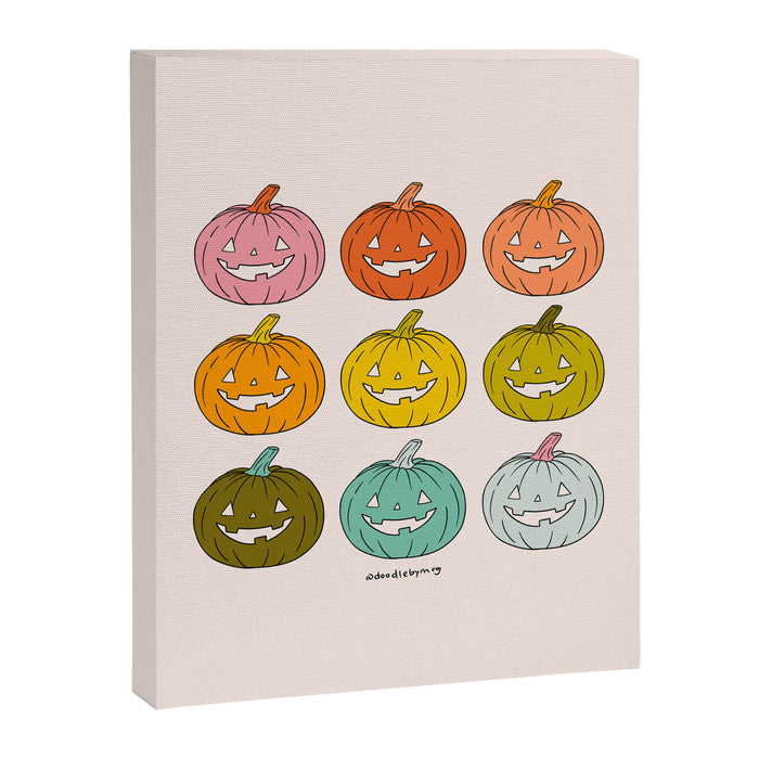 Rainbow Jack O Lanterns Canvas Print Gallery Image 1