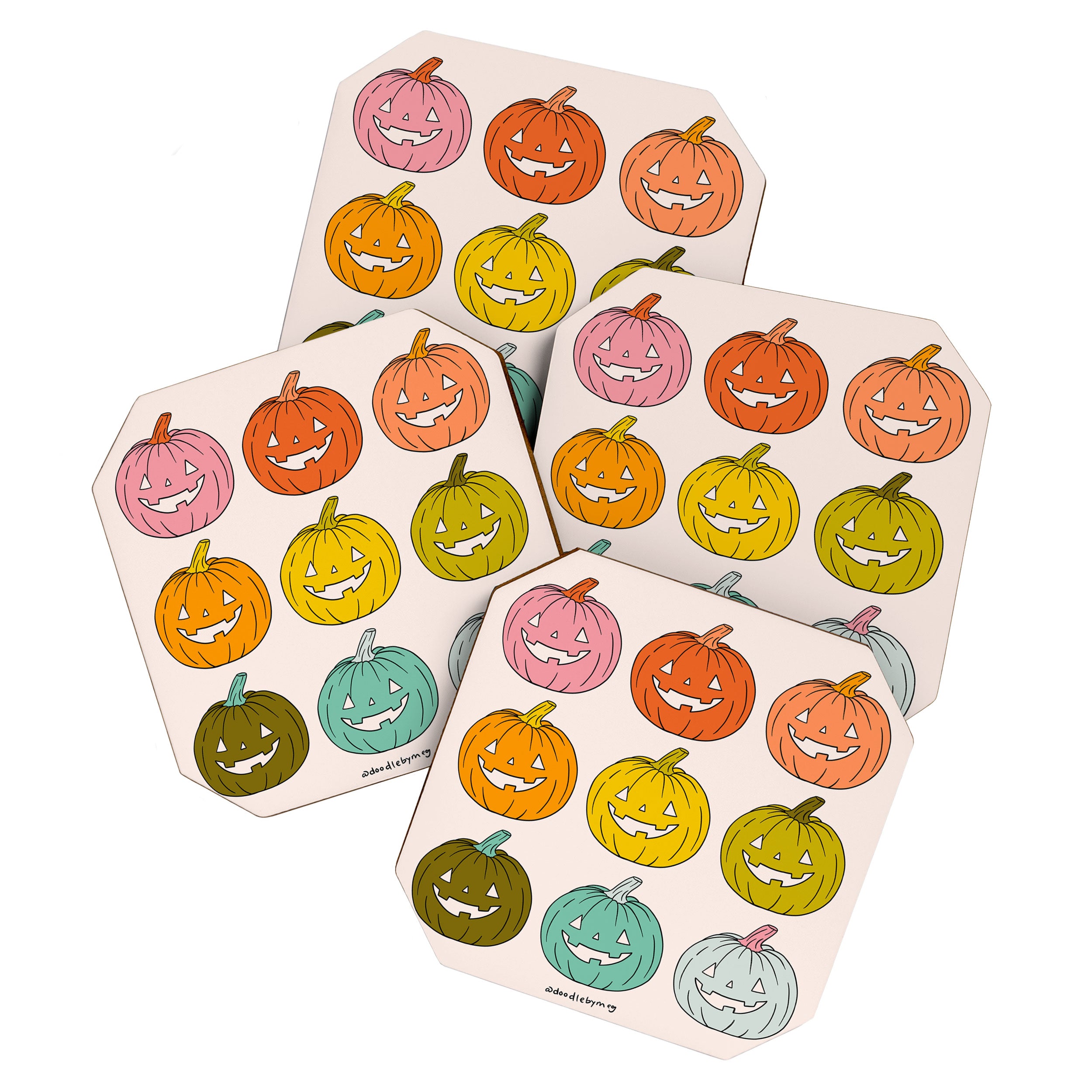 Rainbow Jack O Lanterns Coaster Gallery Image 1