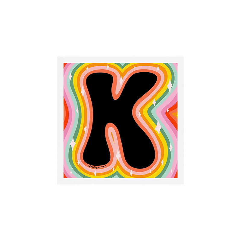 Rainbow K Art Print Gallery Image 1