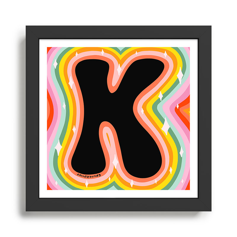 Rainbow K Framed Art Print Gallery Image 1