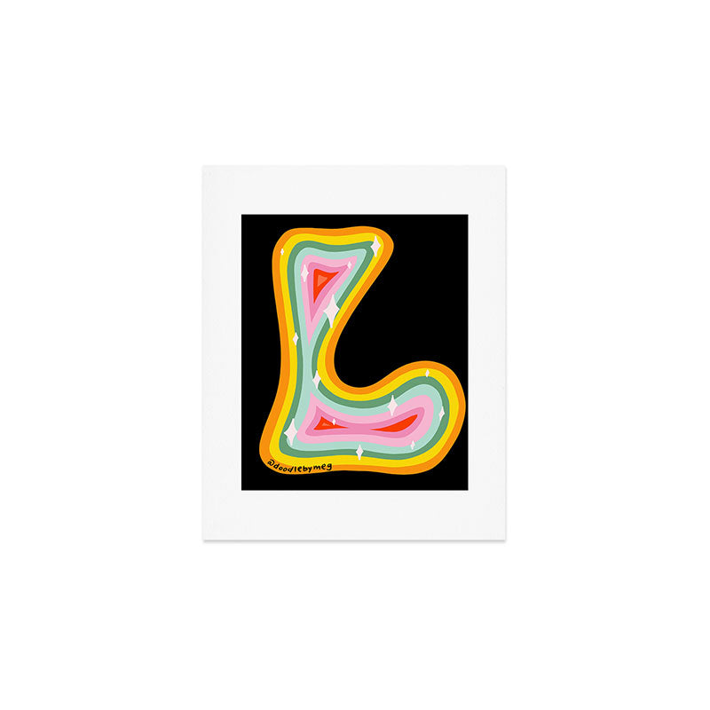 Rainbow L Art Print Gallery Image 1