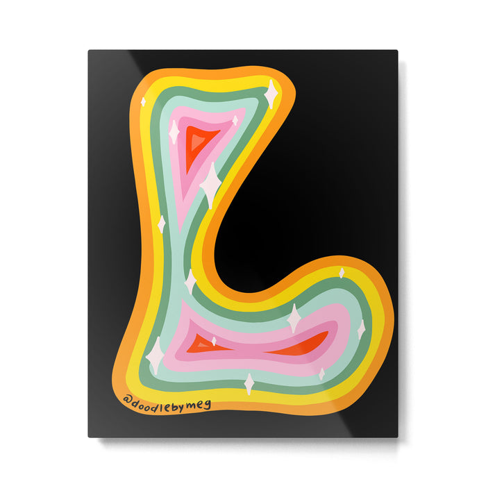 Rainbow L Metal Print Gallery Image 1