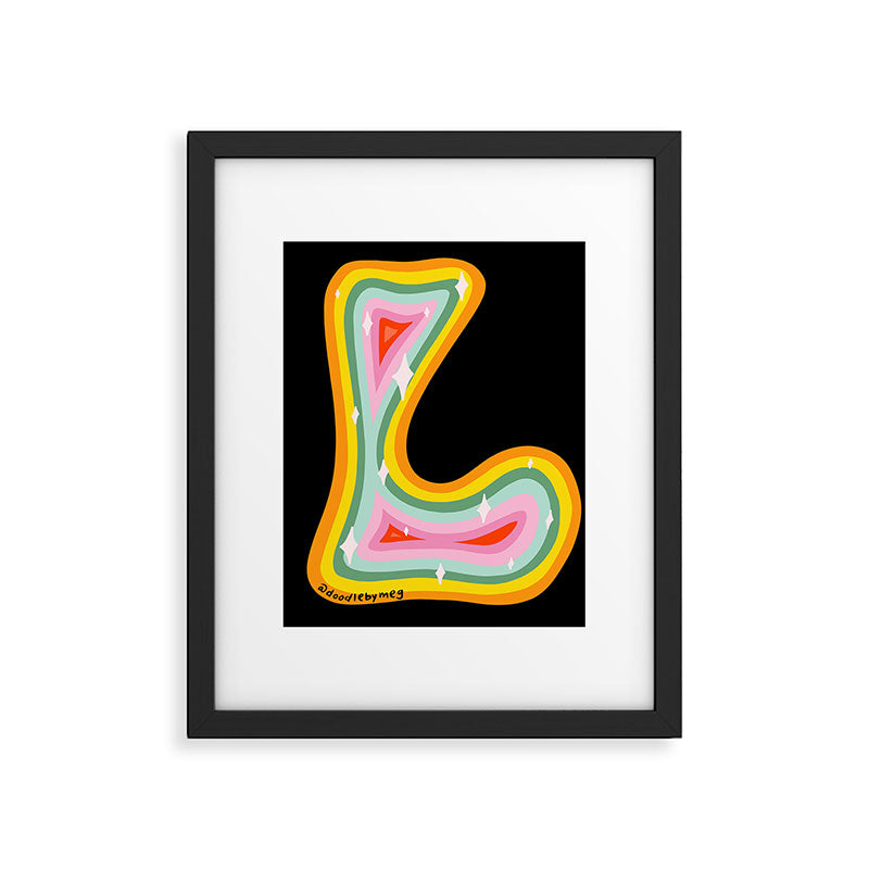 Rainbow L Framed Art Print Gallery Image 6