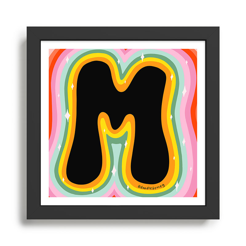 Rainbow M Framed Art Print Gallery Image 1