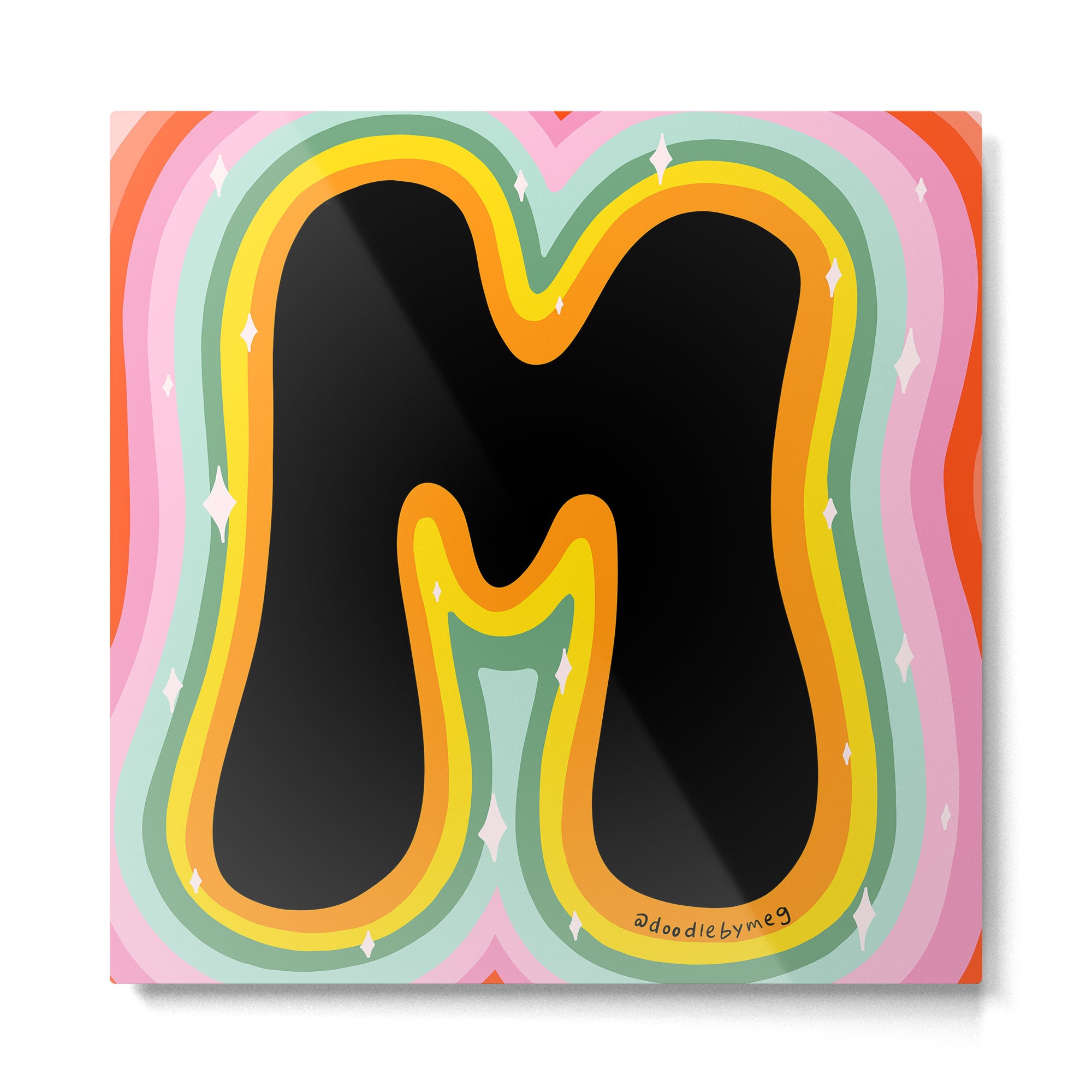 Rainbow M Metal Print Gallery Image 2