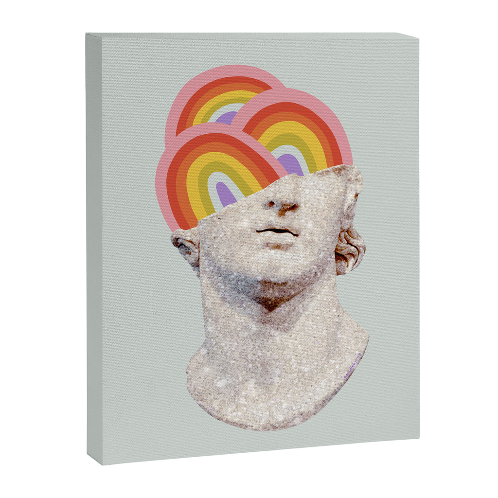 Rainbow Marble Head Canvas Print Gallery Image 8