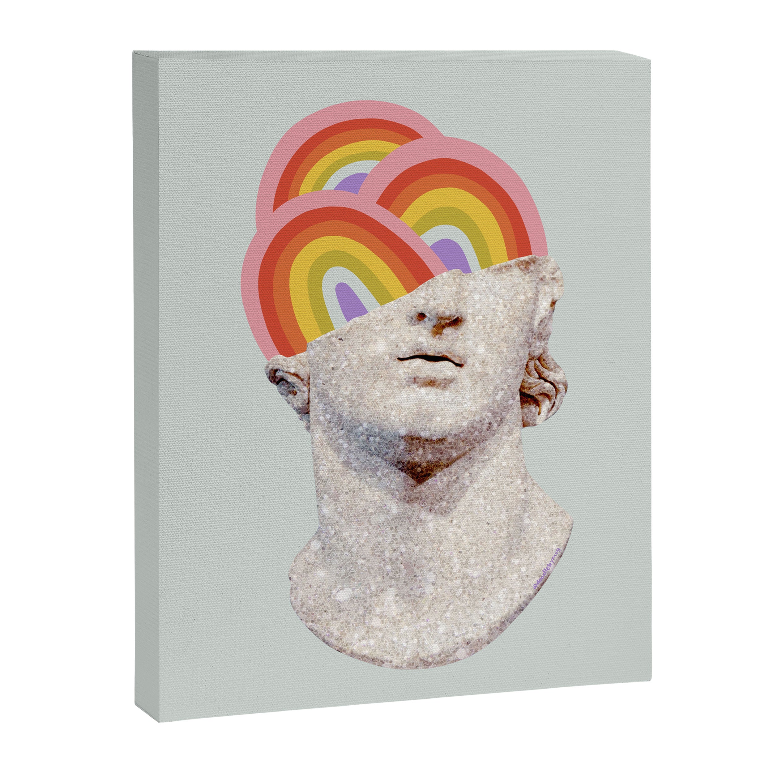 Rainbow Marble Head Canvas Print Gallery Image 8