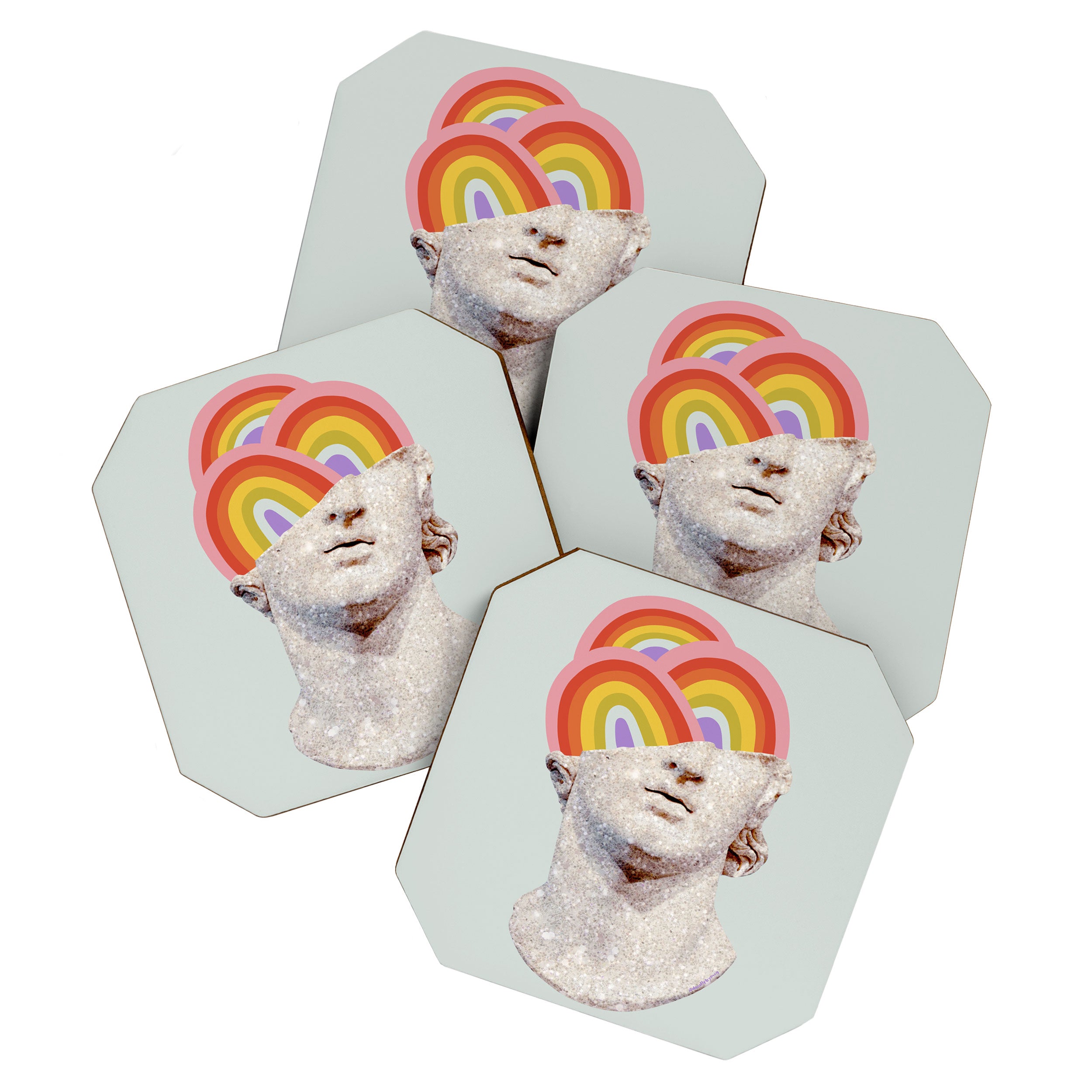 Rainbow Marble Head Coaster Gallery Image 1