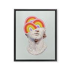 Rainbow Marble Head Framed Canvas Print Gallery Image 8