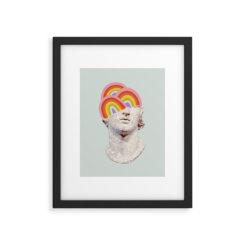 Rainbow Marble Head Framed Art Print Gallery Image 6