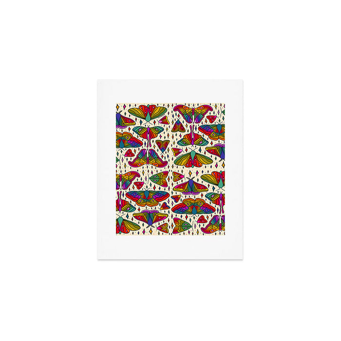 Rainbow Moth Print Art Print Gallery Image 1