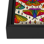 Rainbow Moth Print Framed Canvas Print Gallery Image 3