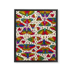 Rainbow Moth Print Framed Canvas Print Gallery Image 8