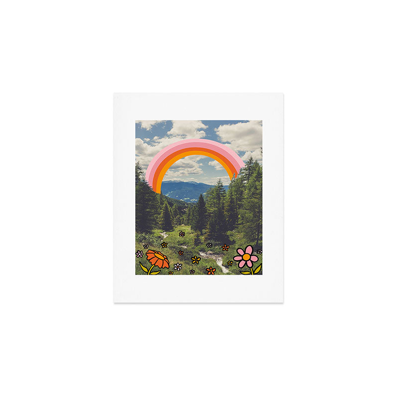 Rainbow Mountain Landscape Art Print Gallery Image 1