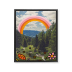 Rainbow Mountain Landscape Framed Canvas Print Gallery Image 6