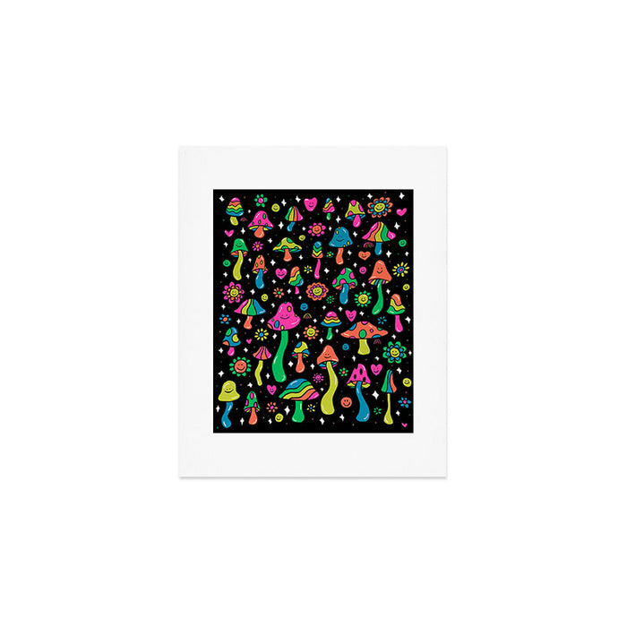 Rainbow Mushrooms Art Print Gallery Image 1