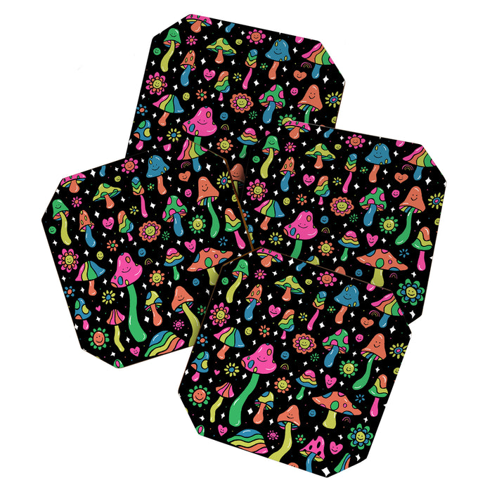 Rainbow Mushrooms Coaster Gallery Image 1