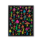 Rainbow Mushrooms Framed Canvas Print Gallery Image 6