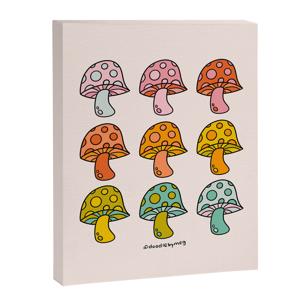 Rainbow Mushrooms Canvas Print Gallery Image 8