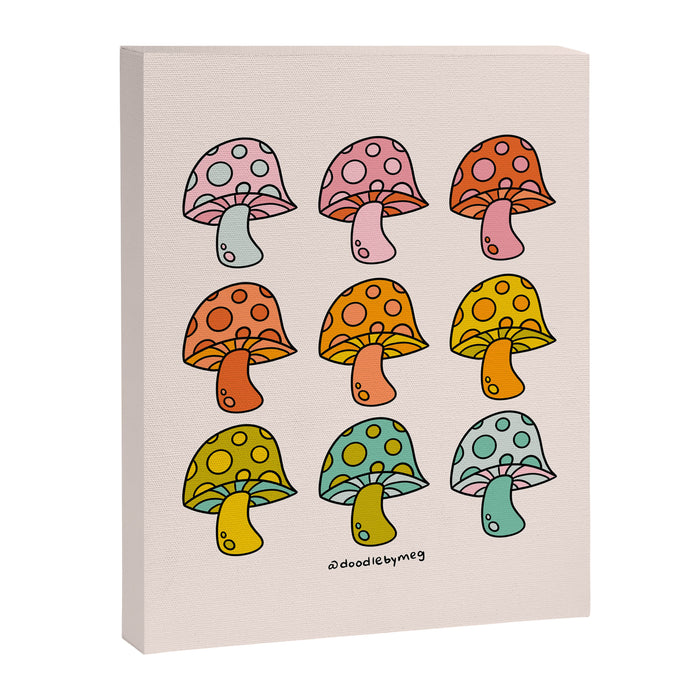 Rainbow Mushrooms Canvas Print Gallery Image 1