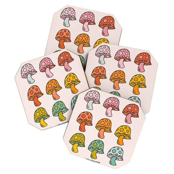 Rainbow Mushrooms Coaster Gallery Image 1