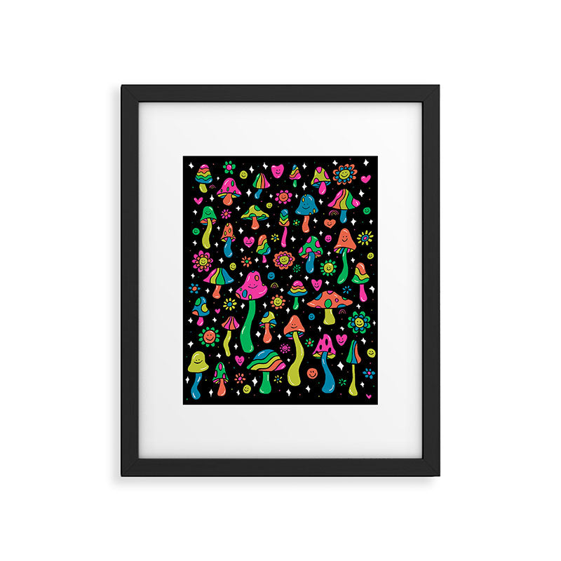 Rainbow Mushrooms Framed Art Print Gallery Image 4