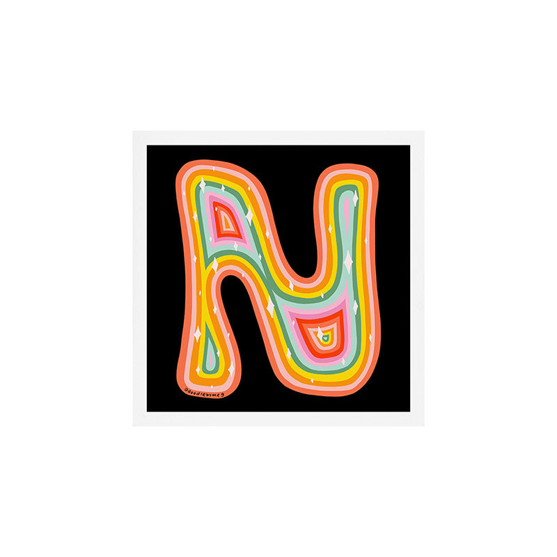 Rainbow N Art Print Gallery Image 1