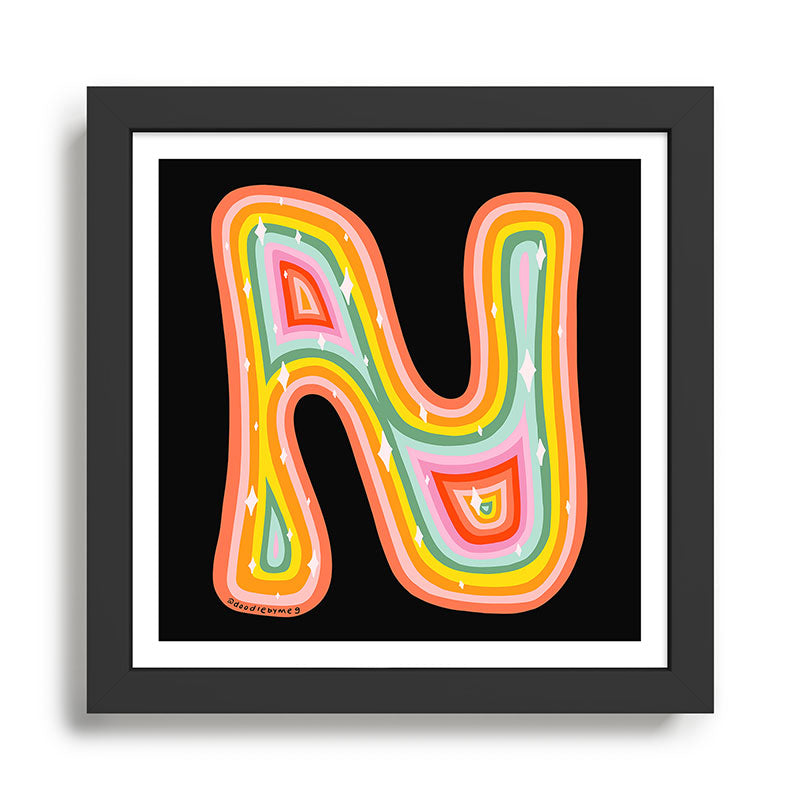 Rainbow N Framed Art Print Gallery Image 1