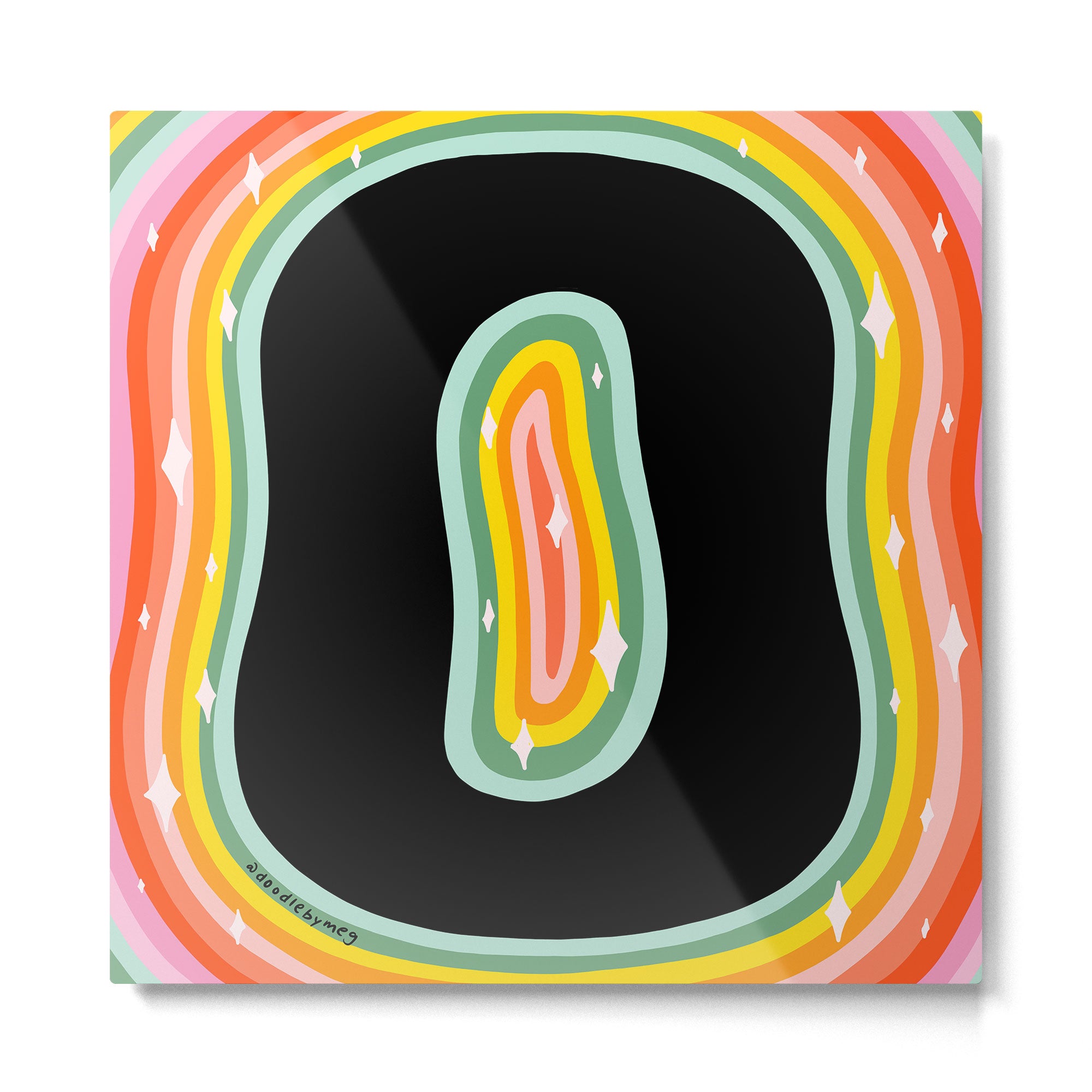 Rainbow O Metal Print Gallery Image 2