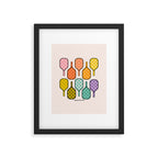 Rainbow Pickleball Paddles Framed Art Print Gallery Image 4