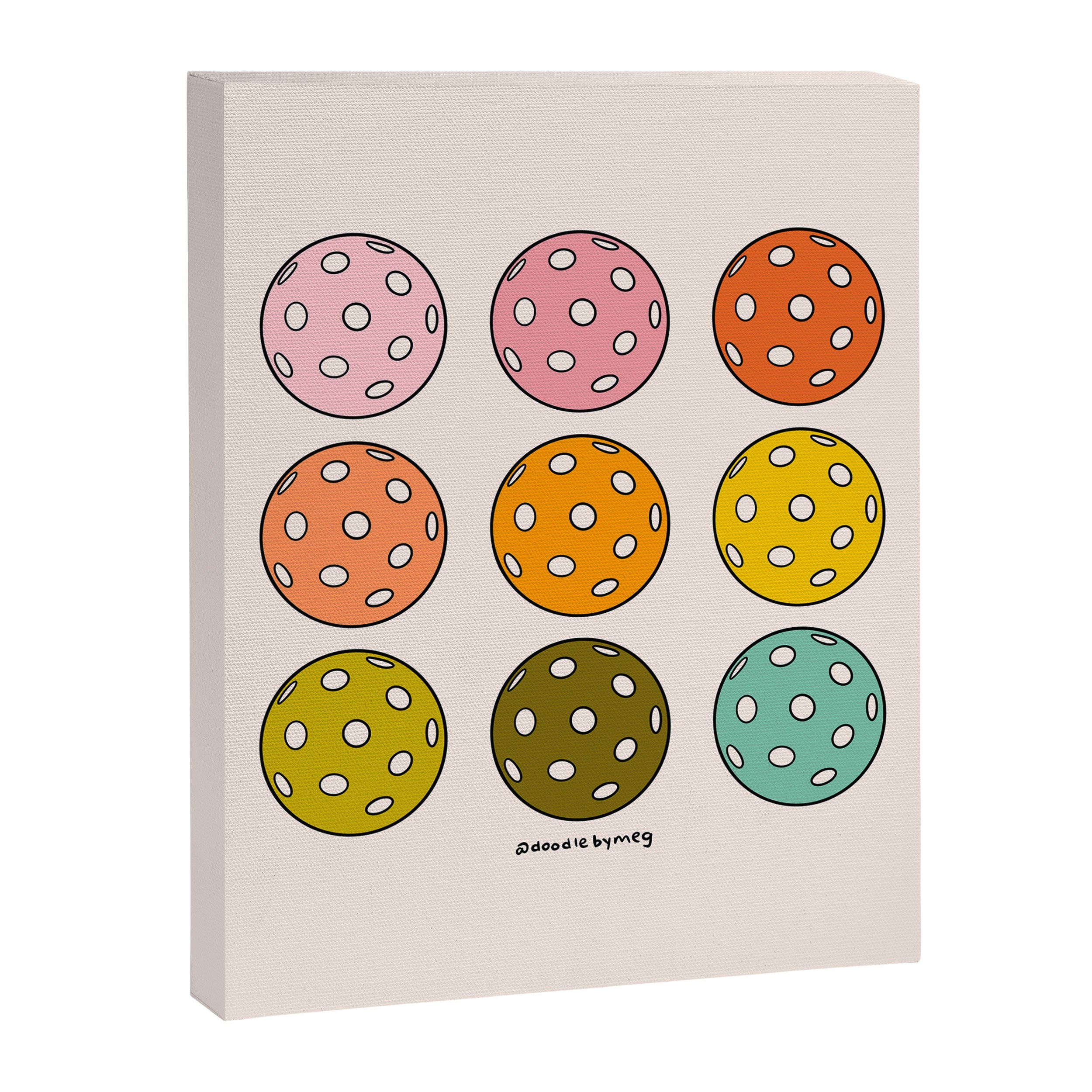Rainbow Pickleballs Canvas Print Gallery Image 8