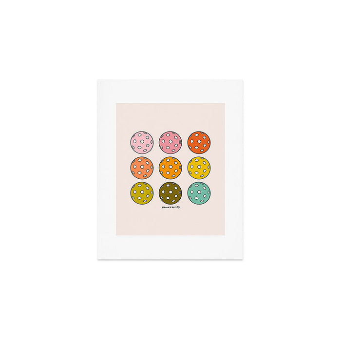 Rainbow Pickleballs Art Print Gallery Image 1
