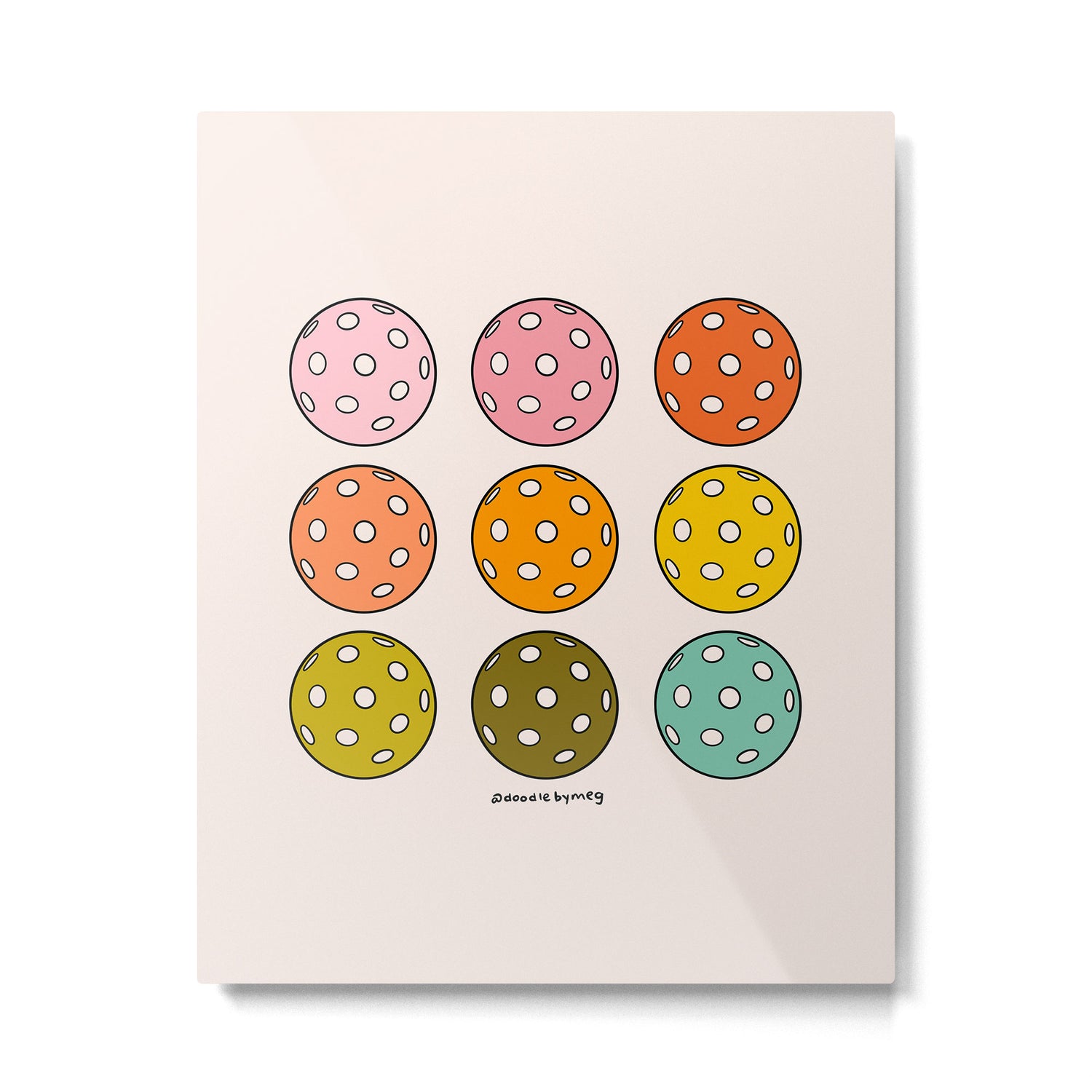 Rainbow Pickleballs Metal Print Gallery Image 6