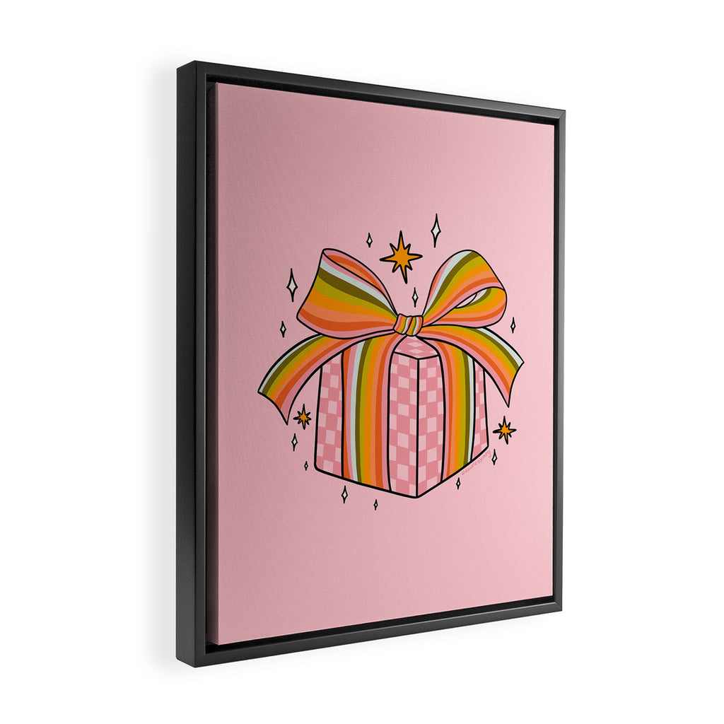 Rainbow Present Framed Canvas Print Gallery Image 2