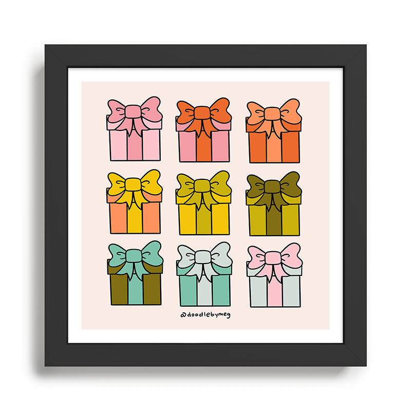 Rainbow Presents Framed Art Print Gallery Image 1